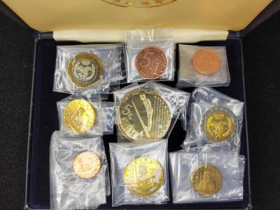 巴斯克收藏第279期 套币，原盒，封装专场 6月25/26/27号三场连拍 全场包邮 - 安道尔 琼·马蒂·阿拉尼斯 2003年欧元样币套币 9枚