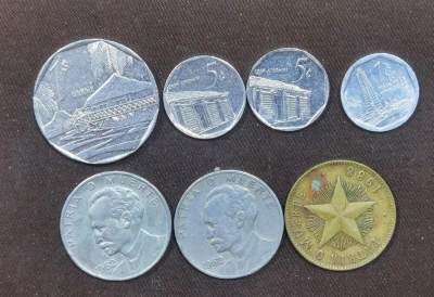 北京马甸外国币专卖微拍第121期，外国非贵金属纪念币，流通币专场，陆续上新，欢迎关注 - 古巴7枚