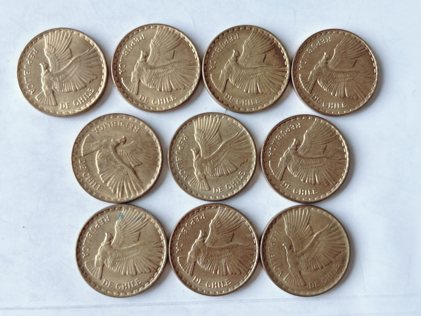 第一海外回流一元起拍收藏 散币专场 第95期 智利1970年2分铜币 10枚