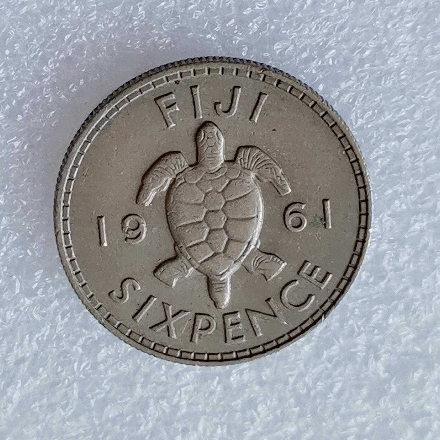 第一海外回流一元起拍收藏 散币专场 第96期 英属斐济1961年6便士