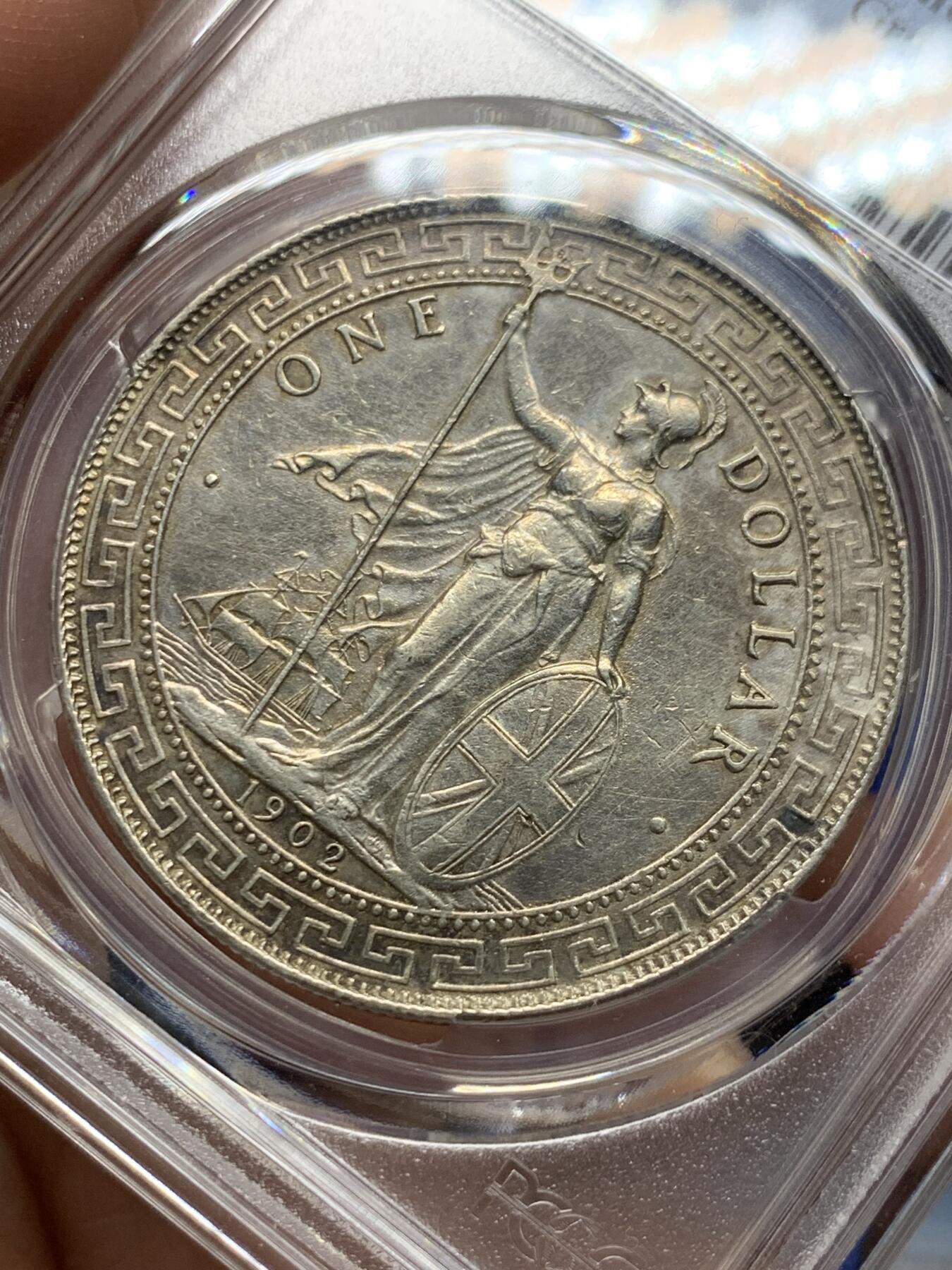 《竞宝斋》第277场- 周日，周一 2场连拍 （全场包邮） PCGS AUD 英国1902年B版站洋