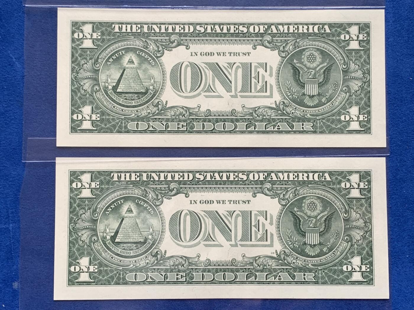 《竞宝斋》第277场- 周日，周一 2场连拍 （全场包邮） 4张1美元，1张5美元，2张10美元，赠1张朝鲜纸币 合计29美元 品相很好刀拆