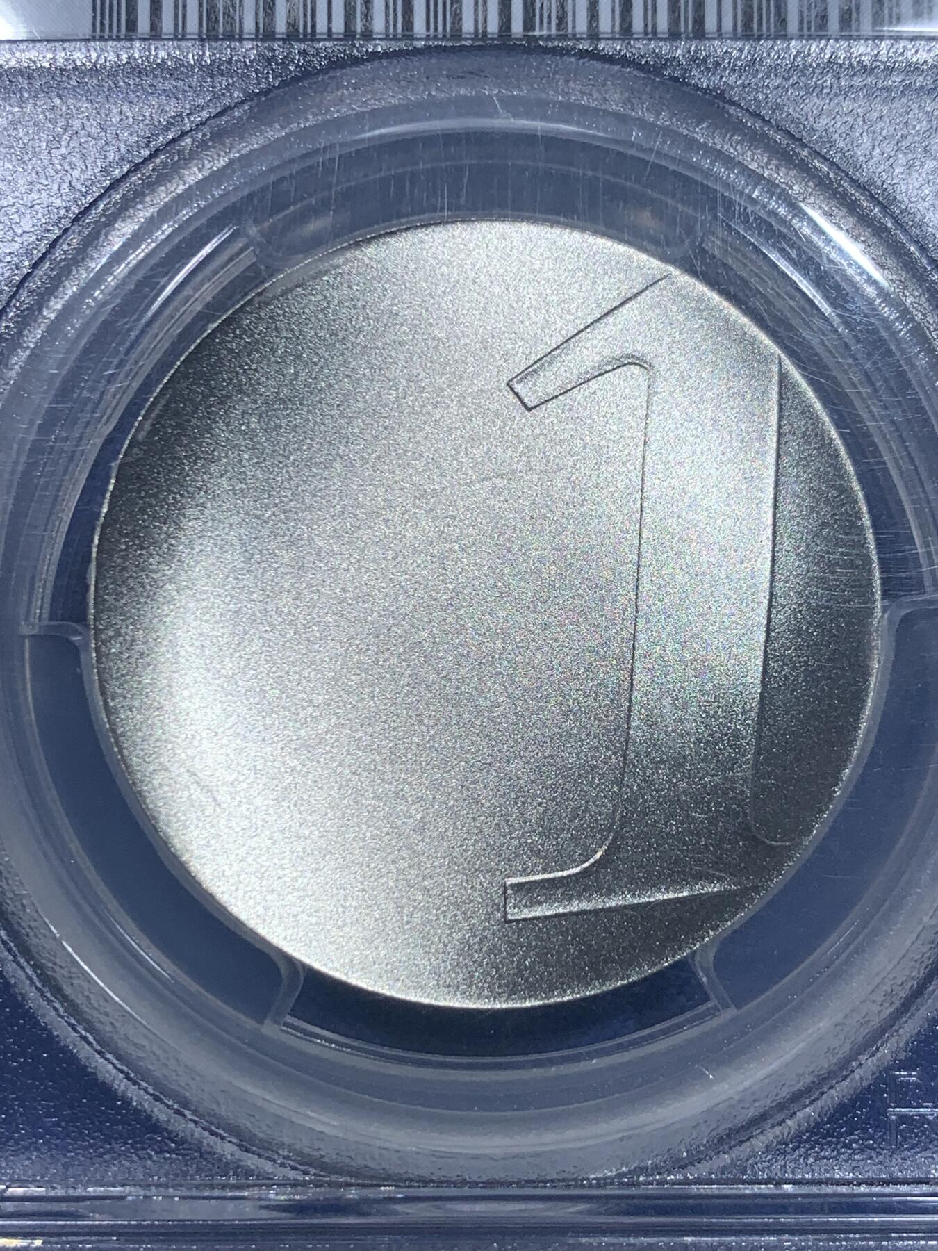 《竞宝斋》第277场- 周日，周一 2场连拍 （全场包邮） PCGS SP69 法国 2001年1法郎波浪形银币 最后的法郎 加厚盒