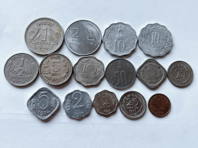 第一海外回流一元起拍收藏 散币专场 第95期 - 印度硬币 15枚 无重复