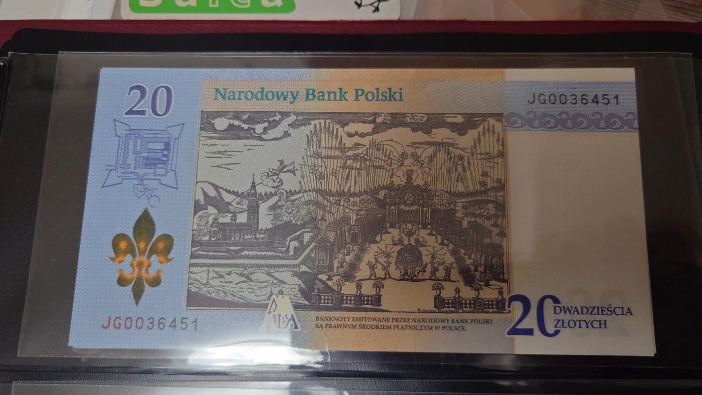【麦稀奇世界钱币展】精选微拍第113期暨2024年第24期  六月币展新品卖剩存货选购专场 2017年波兰20兹罗提 纪念钞 全新绝品尾号451