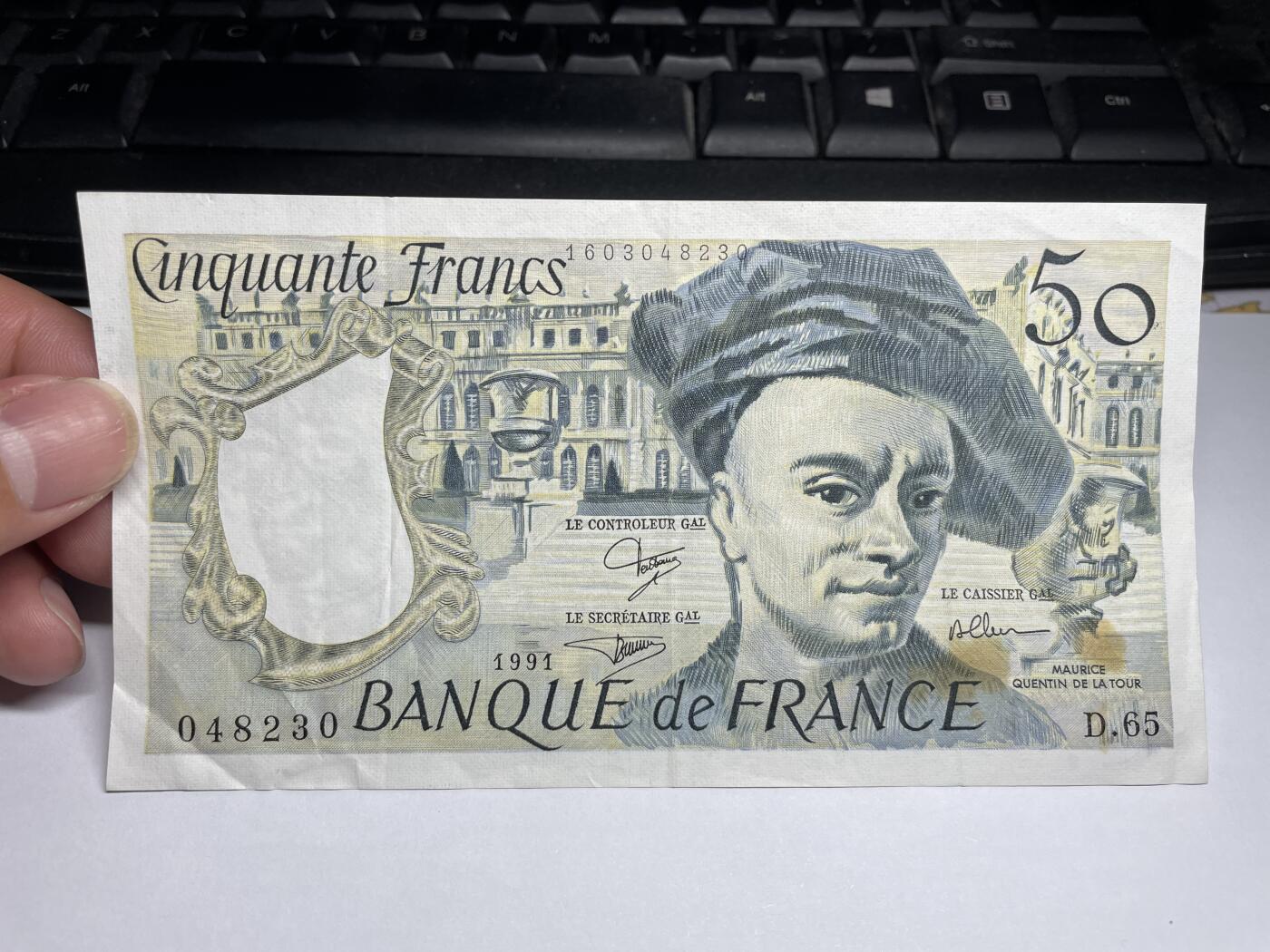 2024年集古藏今外币拍卖第八期-第10场—（总第80拍）-纸币专场，本场拍完结算发货，本期寄存的2-3天内完成发货，再进行下一期拍卖。 1991年法国50法郎