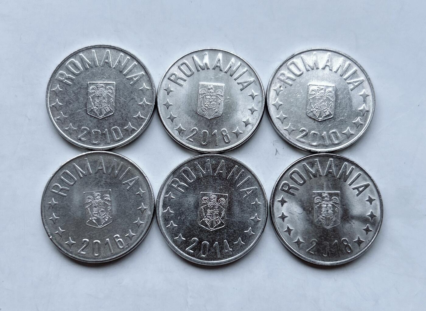第一海外回流一元起拍收藏 散币专场 第95期 罗马尼亚10巴尼 6枚