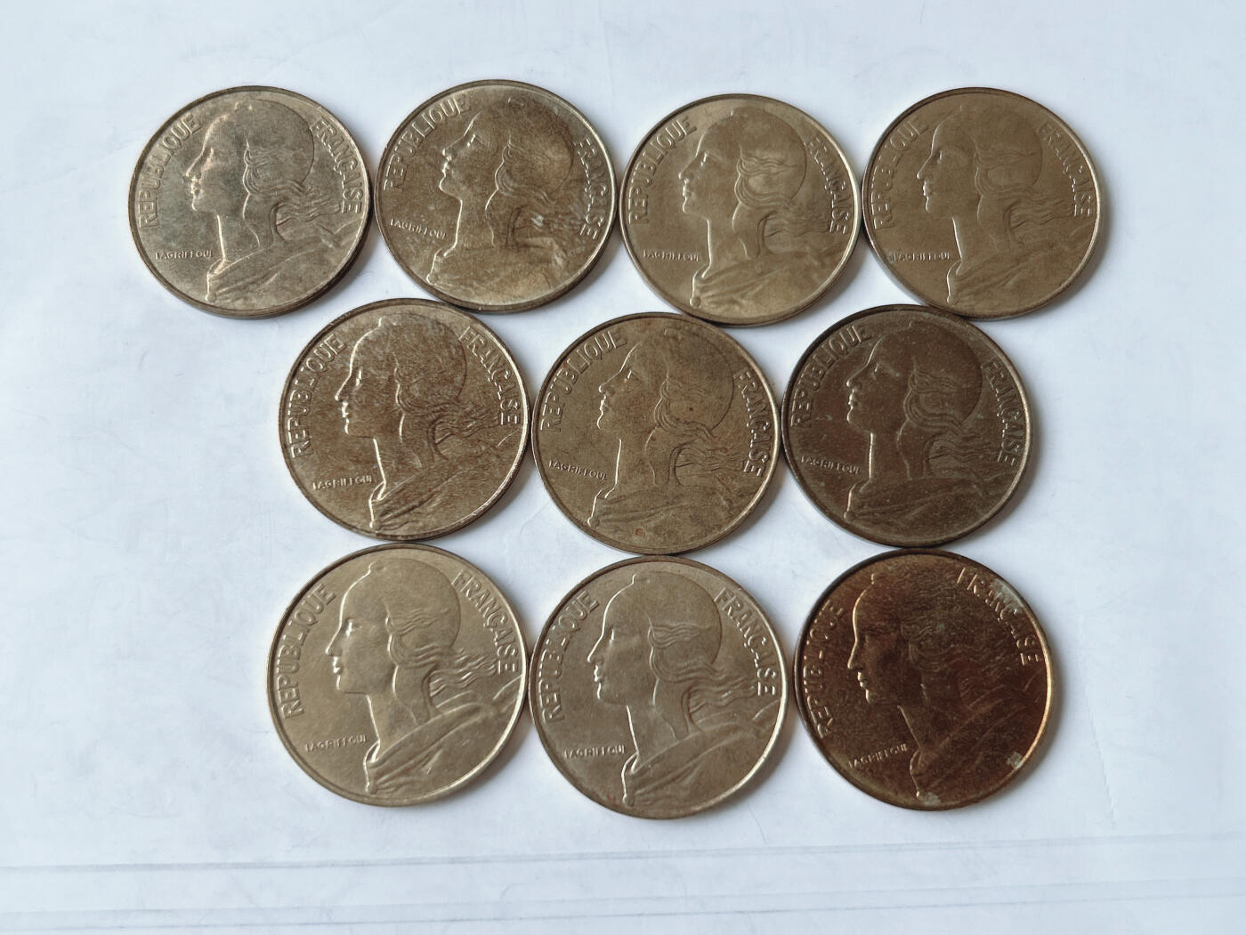 第一海外回流一元起拍收藏 散币专场 第95期 法国20分 10枚