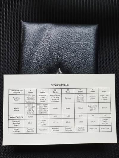 道一币馆币章第七十场（参加防汛了，发货要推迟三五天） - 原盒证 加拿大1995年精制套币七枚 含哈德逊湾公司成立325周年1元精制银币