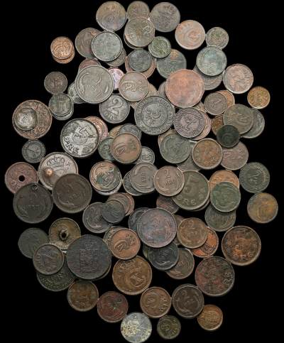 修遠堂世界钱币第二十七期 全场包邮 - 19-20世纪丹麦老铜币等约108枚 通货品 大部分都有伤，锈蚀或者钻眼 请谨慎出价