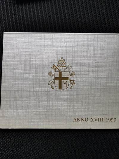 道一币馆币章第七十场（参加防汛了，发货要推迟三五天） - 原包装 梵蒂冈1996年清年套币七枚 含1000里拉银币