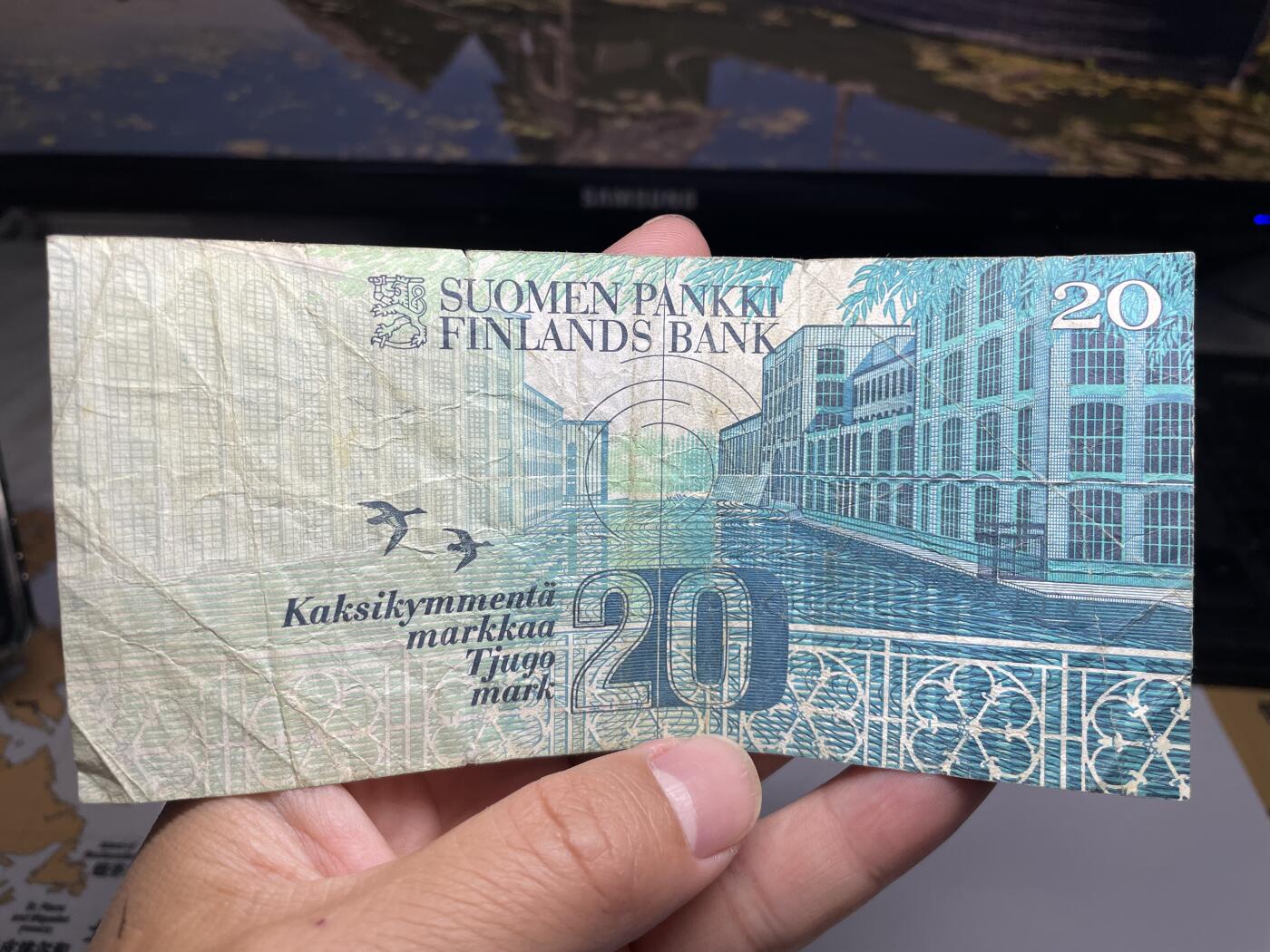 2024年集古藏今外币拍卖第八期-第10场—（总第80拍）-纸币专场，本场拍完结算发货，本期寄存的2-3天内完成发货，再进行下一期拍卖。 1993年芬兰20元