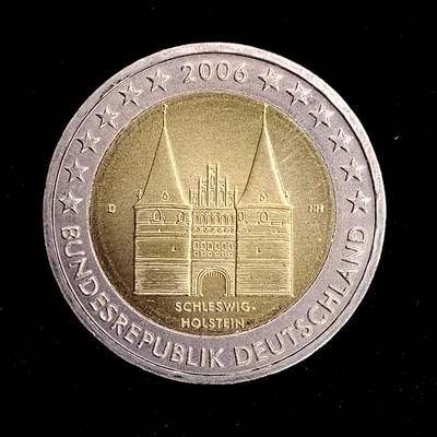 巴斯克收藏第280期 散币专场 6月25/26/27号三场连拍 全场包邮 - 德国 2006年 2欧元纪念币 石勒苏益格-荷尔斯泰因州-德国联邦州系列