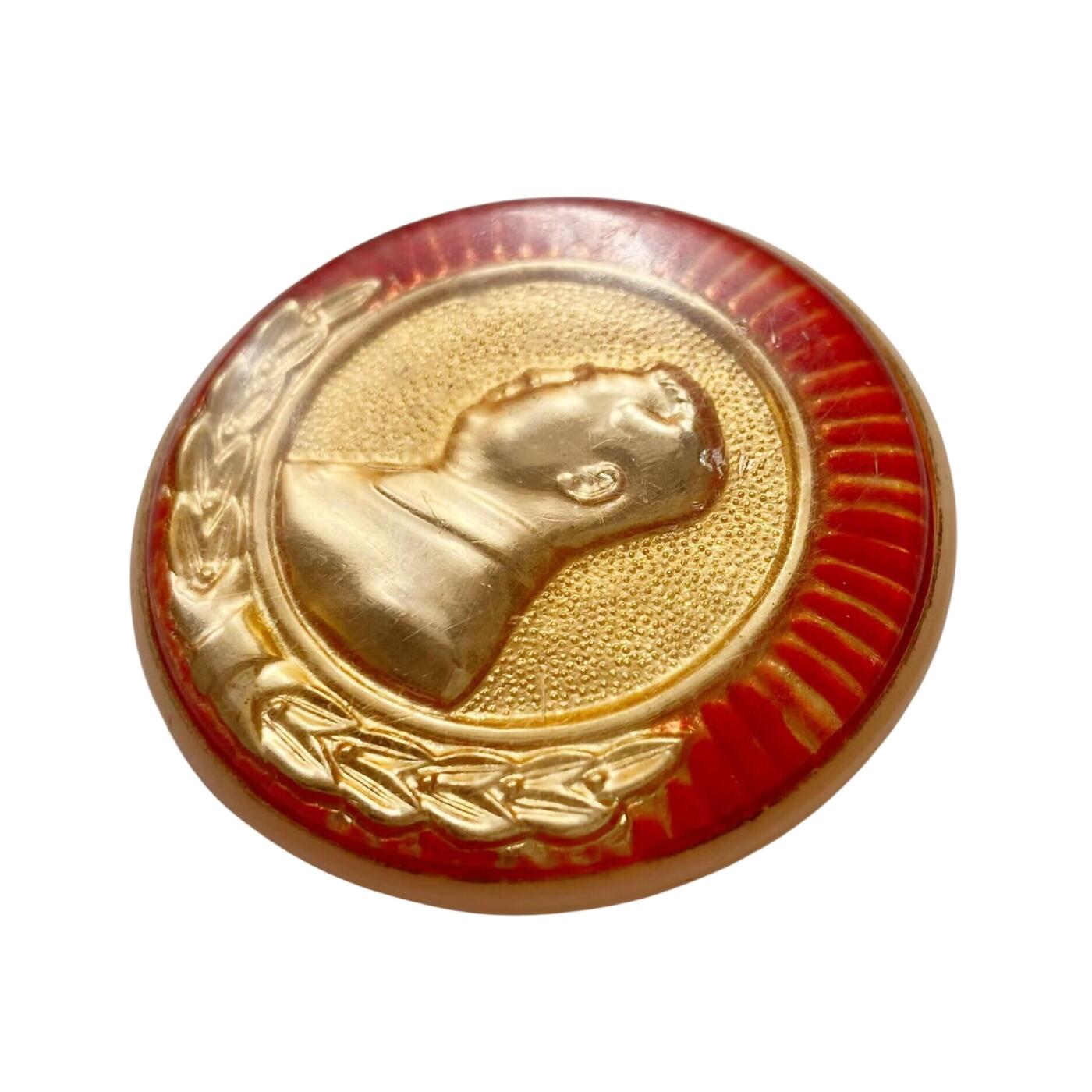 罕见经典版本 70年代初期金日成像章 罕见经典版本 70年代初期金日成像章