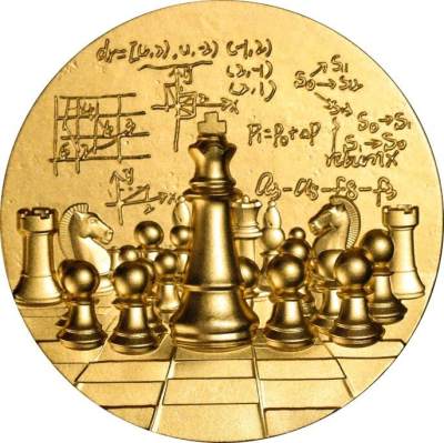 CSIS-GREAT评级精品钱币拍卖第二百五十期 - 喀麦隆2024年国际象棋2盎司镀金双面超高浮雕念银币