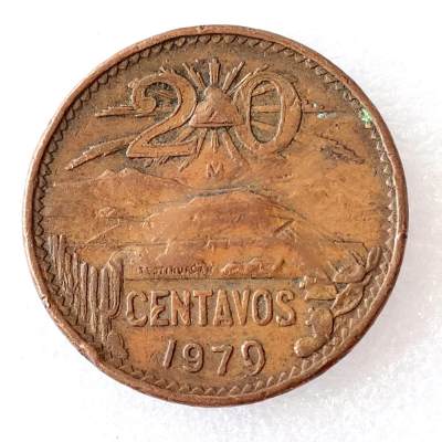 第一海外回流一元起拍收藏 散币专场 第96期 - 1979年墨西哥玛雅金字塔20分大铜币
