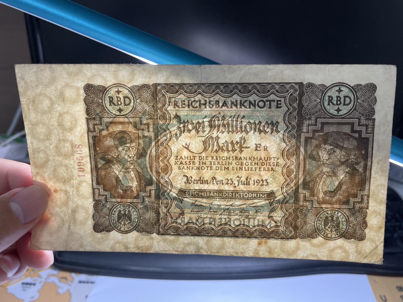 2024年集古藏今外币拍卖第八期-第10场—（总第80拍）-纸币专场，本场拍完结算发货，本期寄存的2-3天内完成发货，再进行下一期拍卖。 1923年德国2百万马克