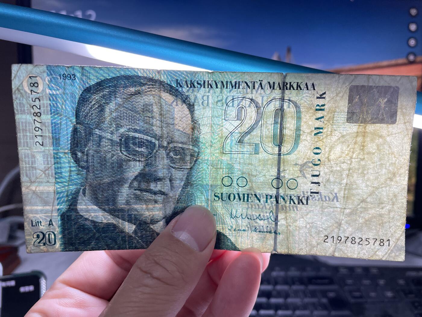 2024年集古藏今外币拍卖第八期-第10场—（总第80拍）-纸币专场，本场拍完结算发货，本期寄存的2-3天内完成发货，再进行下一期拍卖。 1993年芬兰20元