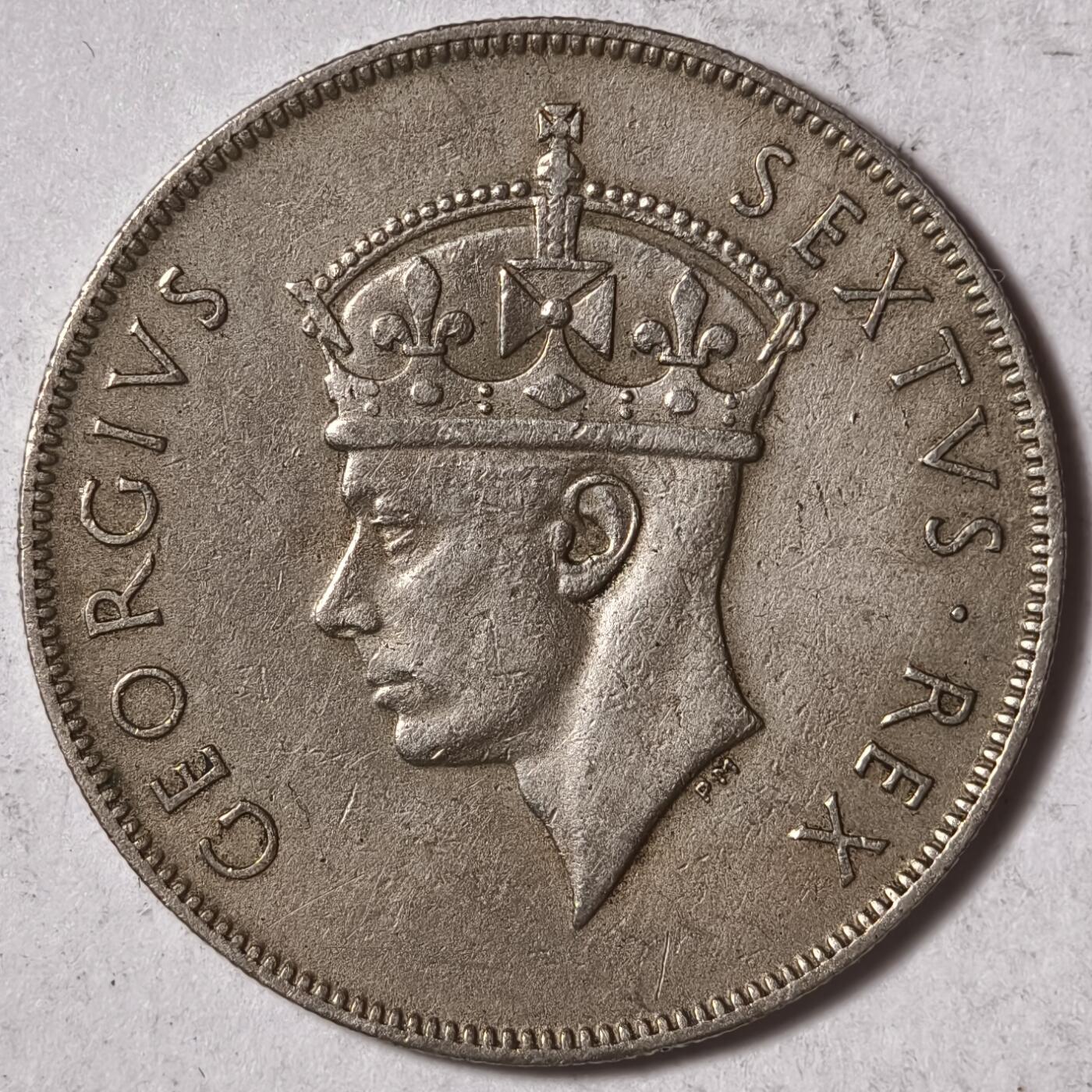 紫瑗钱币——第382期拍卖 英属东非 1948年 乔治六世 1先令 镍币