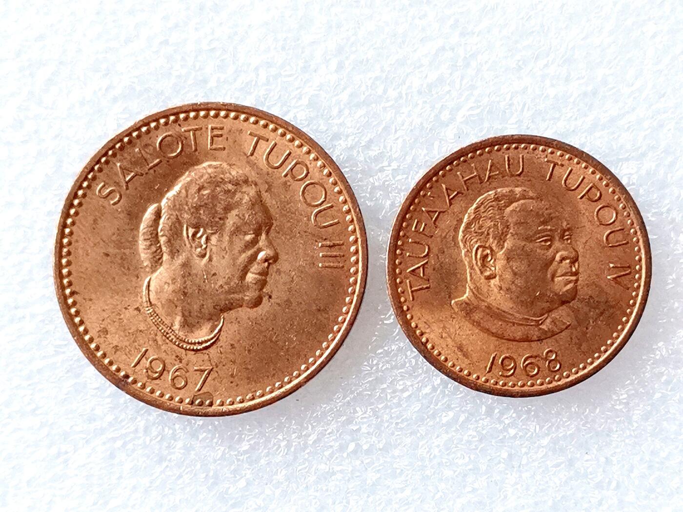 第一海外回流一元起拍收藏 散币专场 第96期 汤加硬币2枚