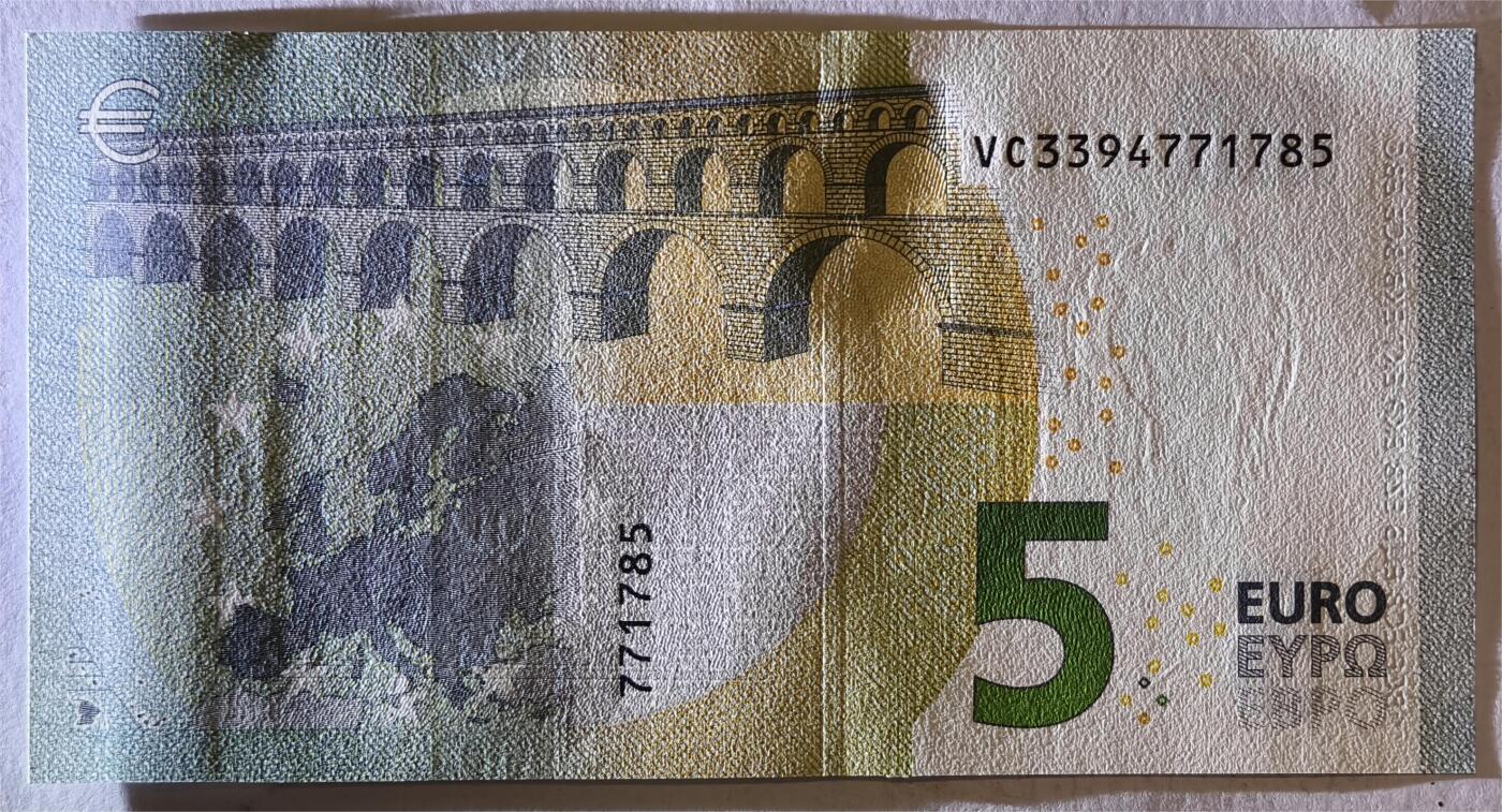 紫瑗钱币——第363期拍卖——纸币场 欧元 西班牙 2013年 加尔桥 5欧元 UNC