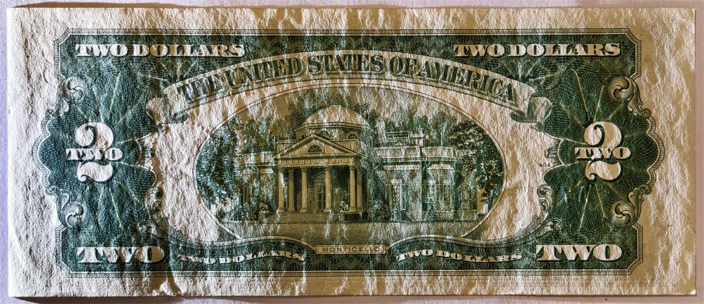 紫瑗钱币——第363期拍卖——纸币场 美国 1953年 C序列 托马斯·杰斐逊 2美元 红印 政府券 AU