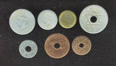 北京马甸外国币专卖微拍第121期，外国非贵金属纪念币，流通币专场，陆续上新，欢迎关注 - 乔六英属西非7枚