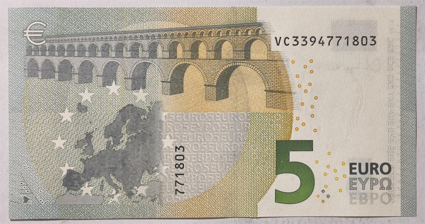 紫瑗钱币——第363期拍卖——纸币场 欧元 西班牙 2013年 加尔桥 5欧元 UNC