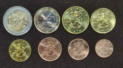 北京马甸外国币专卖微拍第121期，外国非贵金属纪念币，流通币专场，陆续上新，欢迎关注 - 芬兰欧元