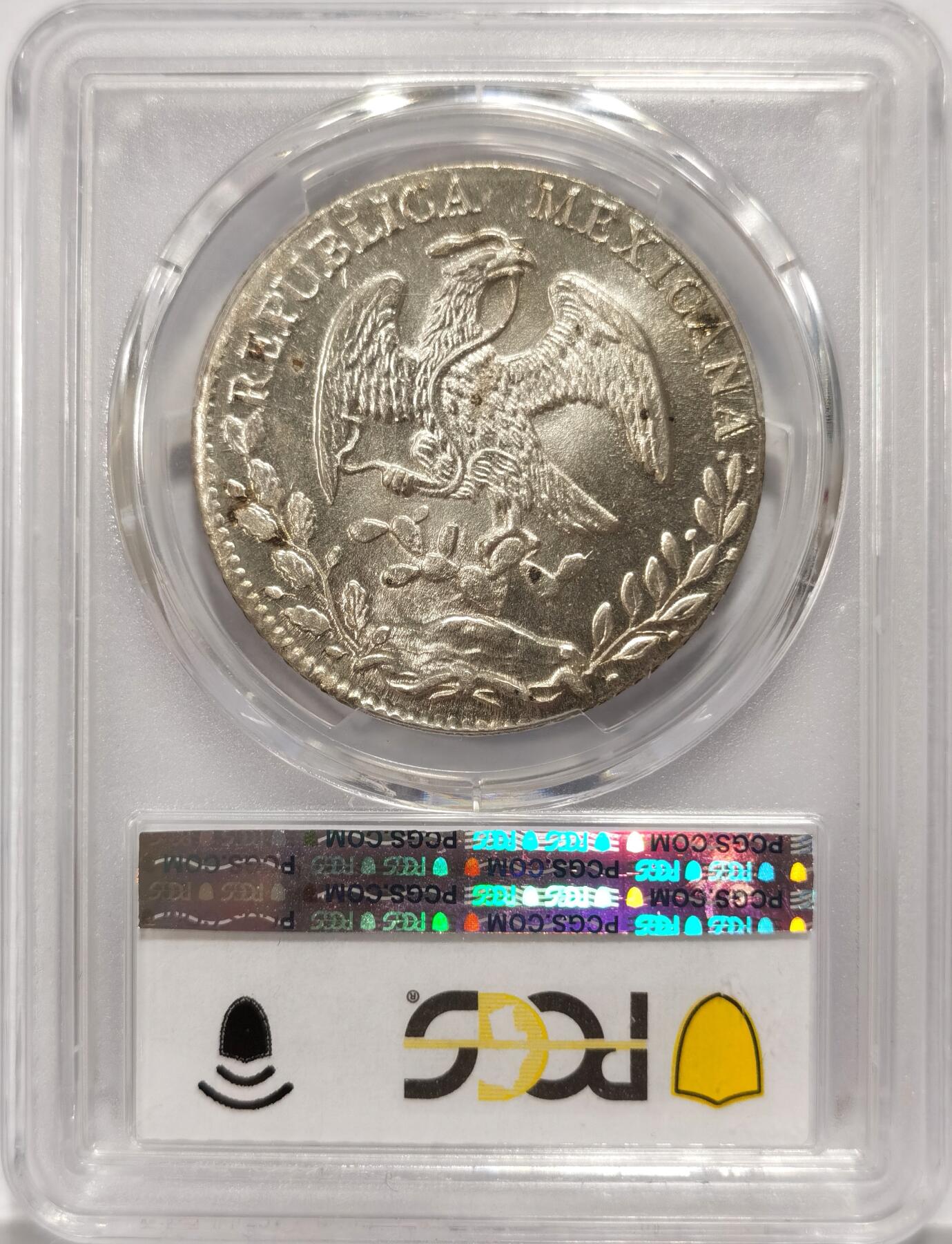 【麦稀奇世界钱币展】博洋堂“流萤染夏”六月精品专场暨第081期（全场包邮） PCGS MS63 墨西哥1861O FR鹰洋，早期O版高分热门品种，PCGS亚军分数，原色银光，鹰面打制犀利细节完美，是鹰洋领域顶级藏品