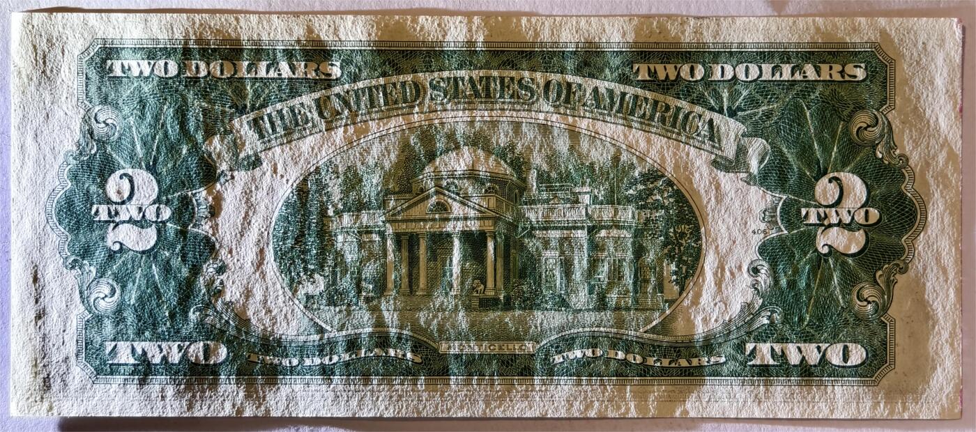 紫瑗钱币——第363期拍卖——纸币场 【双尾4】美国 1953年 C序列 托马斯·杰斐逊 2美元 红印 政府券 UNC-