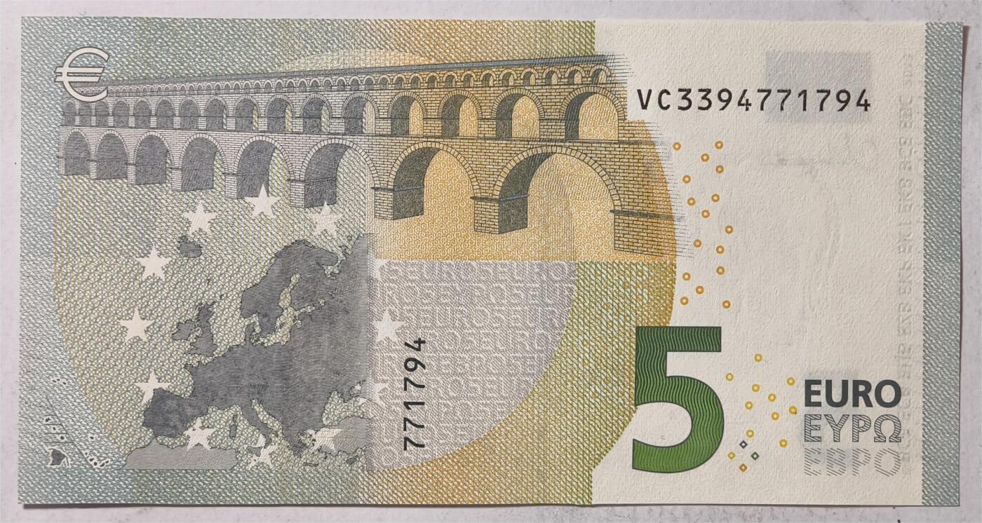 紫瑗钱币——第363期拍卖——纸币场 欧元 西班牙 2013年 加尔桥 5欧元 UNC