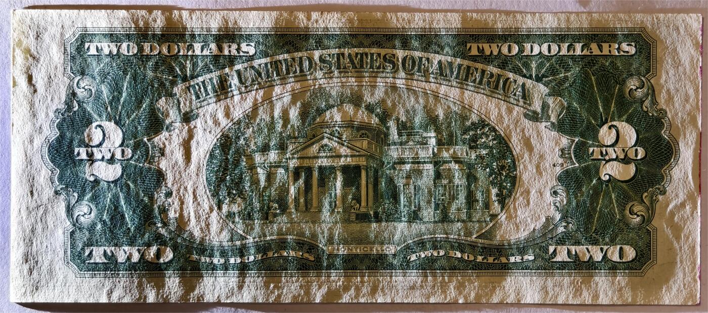 紫瑗钱币——第363期拍卖——纸币场 美国 1953年 C序列 托马斯·杰斐逊 2美元 红印 政府券 AU