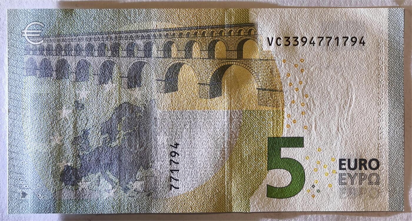 紫瑗钱币——第363期拍卖——纸币场 欧元 西班牙 2013年 加尔桥 5欧元 UNC