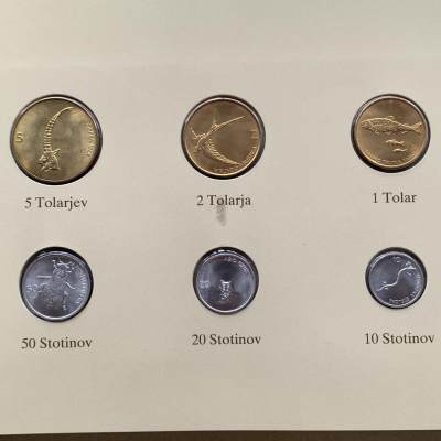 2024龙年第15场钱币拍卖 - 斯洛文尼亚-世界各国UNC硬币套币富兰克林包装