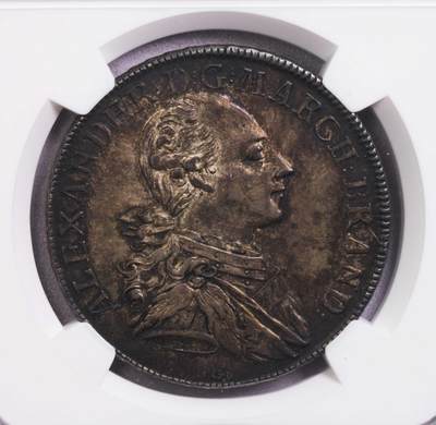 NGC-MS63 1777勃兰登堡安斯巴赫纹章泰勒 稀有品种 - NGC-MS63 1777勃兰登堡安斯巴赫纹章泰勒 稀有品种