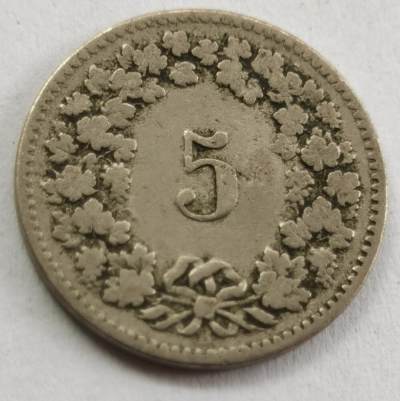 外国散币20240612场次（中拍皆有赠品），每周两拍，可寄存 - 瑞士1893年5分