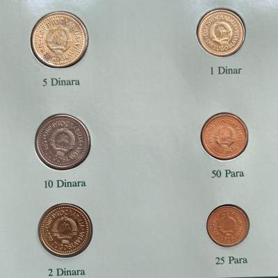 2024龙年第15场钱币拍卖 - 南斯拉夫-世界各国UNC硬币套币富兰克林包装