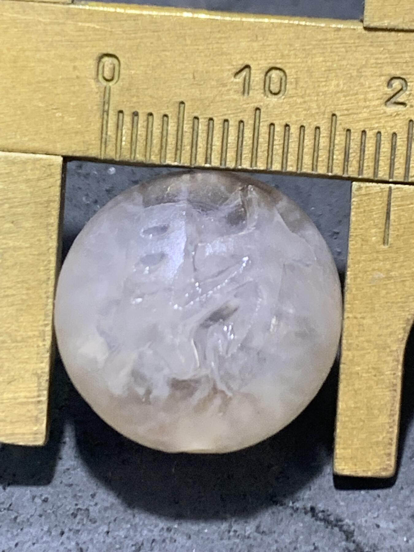 精美亚光满冰飘糖心料战国红玛瑙手工雕刻钱币财字珠一颗