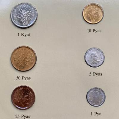 2024龙年第15场钱币拍卖 - 缅甸-世界各国UNC硬币套币富兰克林包装