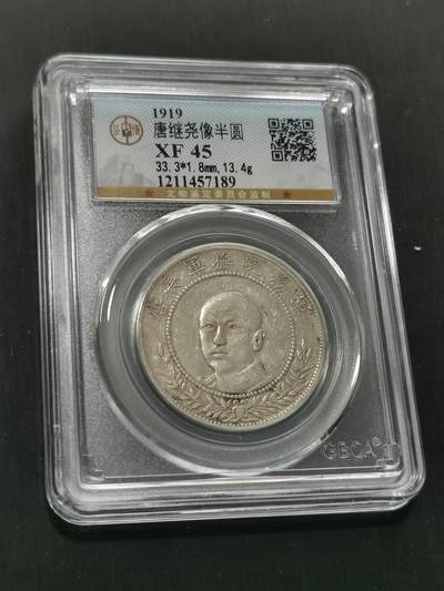 臻藏泉阁国内外钱币 - 公博评级XF45唐继尧银币