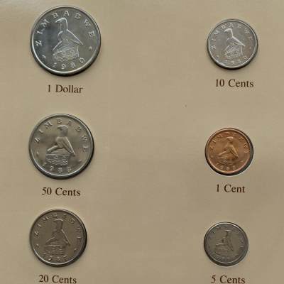 2024龙年第15场钱币拍卖 - 津巴布韦-世界各国UNC硬币套币富兰克林包装
