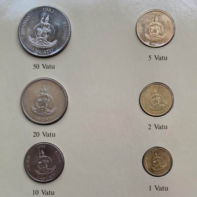 2024龙年第15场钱币拍卖 - 瓦努阿图-世界各国UNC硬币套币富兰克林包装