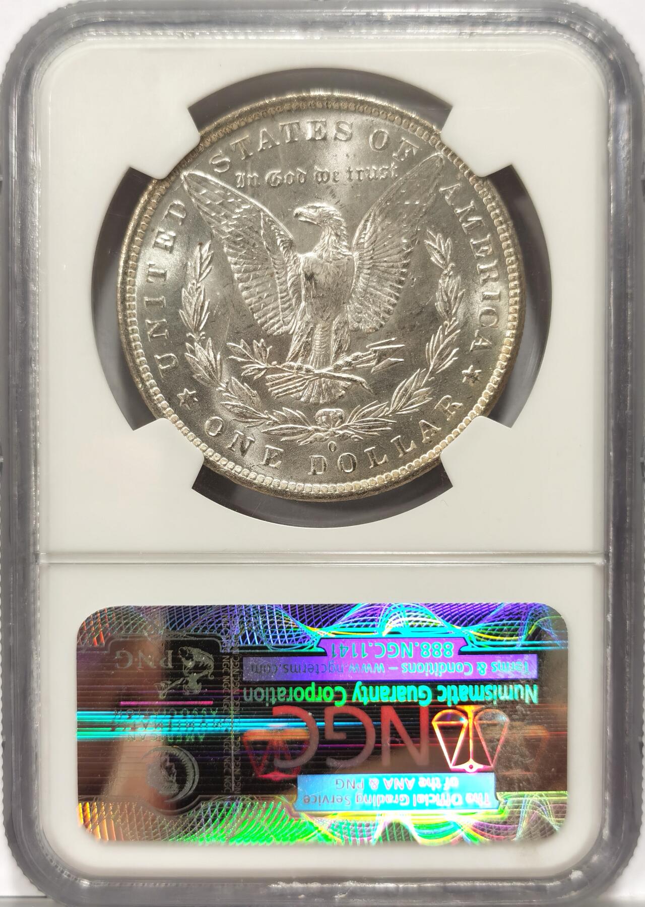 【麦稀奇世界钱币展】博洋堂“流萤染夏”六月精品专场暨第081期（全场包邮） 1883年美国摩根银币O版NGC-MS63，原汁原味老包浆，包浆醇厚，币面清爽干净又漂亮，打制精美，状态极佳