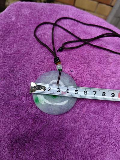 天然翡翠紫罗兰平安扣吊坠 天然翡翠紫罗兰平安扣吊坠