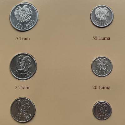 2024龙年第15场钱币拍卖 - 亚美尼亚-世界各国UNC硬币套币富兰克林包装