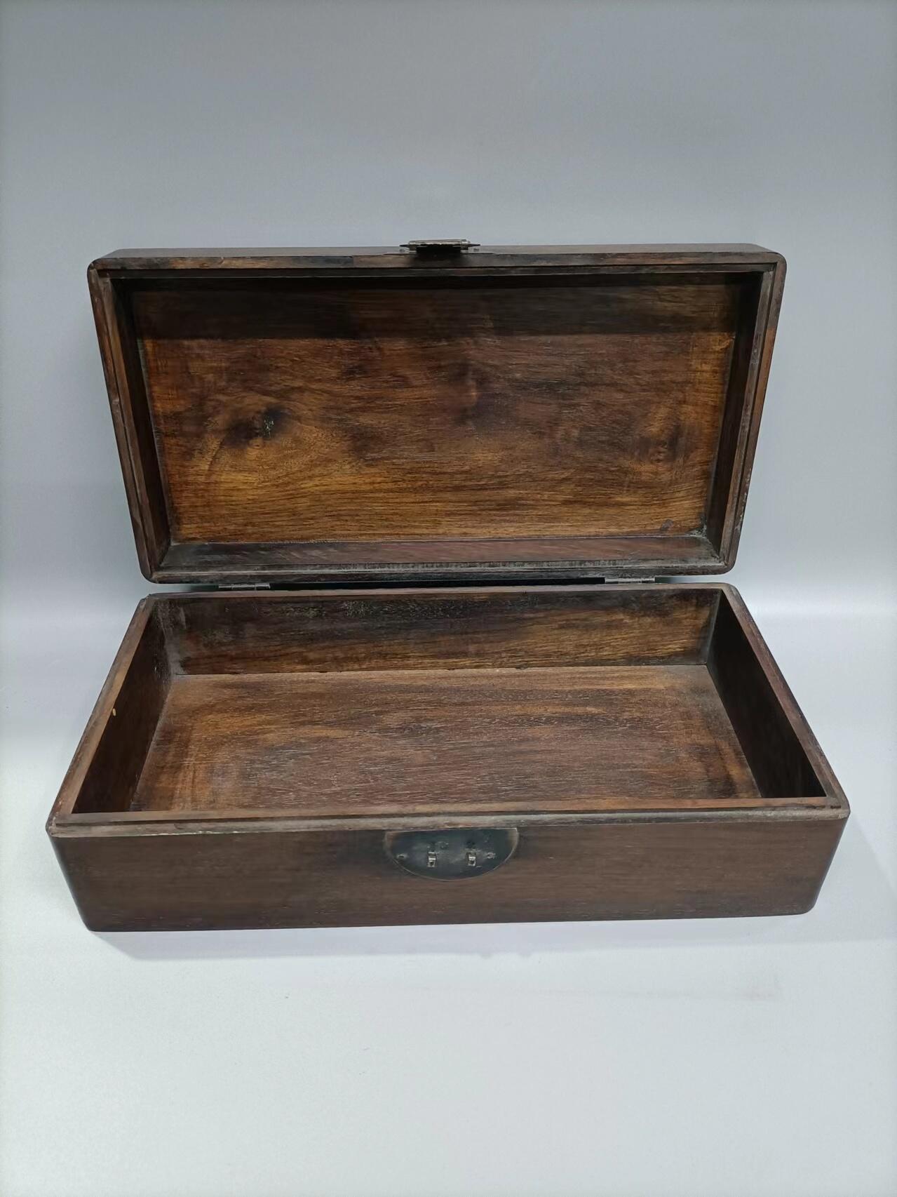 旧藏民国晚清海南黄花梨木盒- 江南古玩杂件阁- 江南古玩杂件阁- 麦稀奇