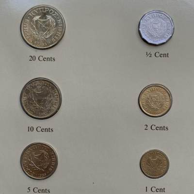 2024龙年第15场钱币拍卖 - 塞浦路斯-世界各国UNC硬币套币富兰克林包装