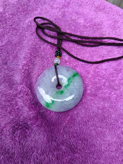 天然翡翠紫罗兰平安扣吊坠 天然翡翠紫罗兰平安扣吊坠