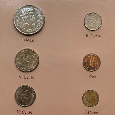 2024龙年第15场钱币拍卖 - 新加坡-世界各国UNC硬币套币富兰克林包装